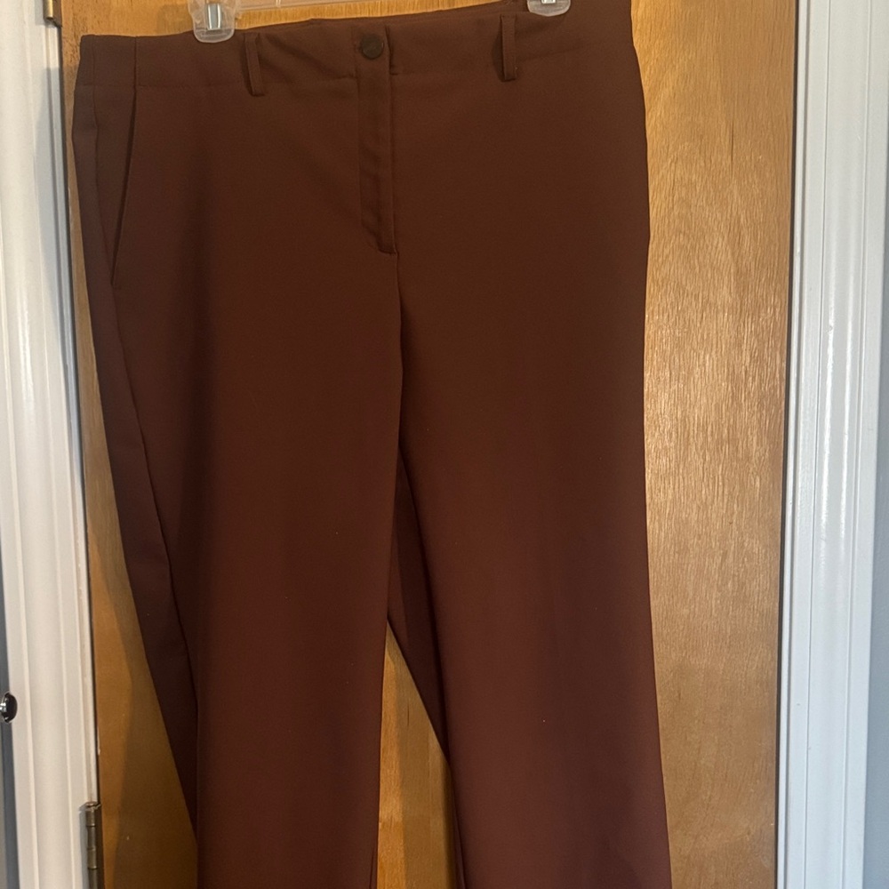 Rachel Zoe Chocolate Brown Straight Leg Trousers